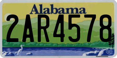 AL license plate 2AR4578