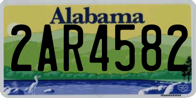 AL license plate 2AR4582