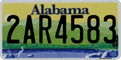 AL license plate 2AR4583