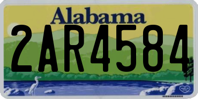 AL license plate 2AR4584