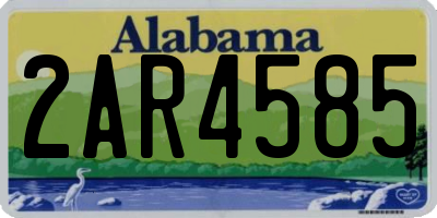 AL license plate 2AR4585