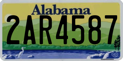 AL license plate 2AR4587