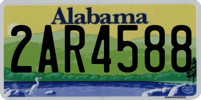 AL license plate 2AR4588