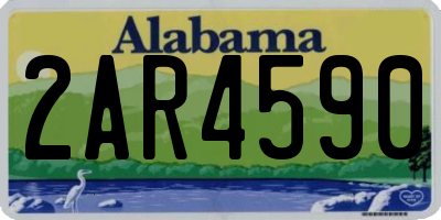 AL license plate 2AR4590