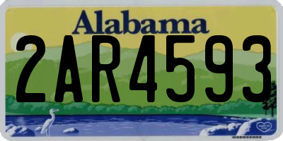 AL license plate 2AR4593