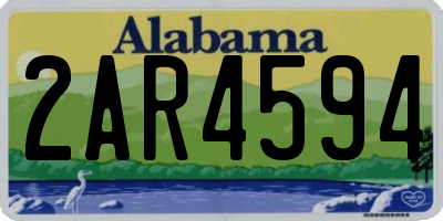 AL license plate 2AR4594
