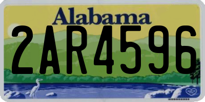 AL license plate 2AR4596