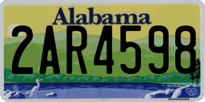 AL license plate 2AR4598