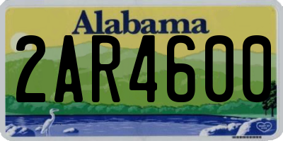 AL license plate 2AR4600