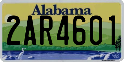 AL license plate 2AR4601