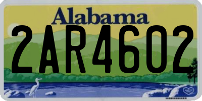 AL license plate 2AR4602