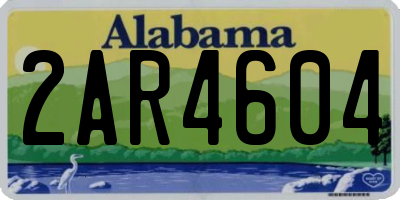 AL license plate 2AR4604