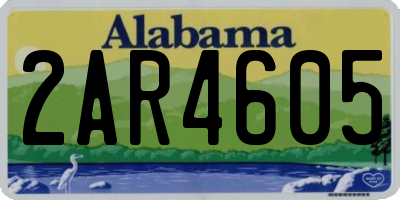 AL license plate 2AR4605