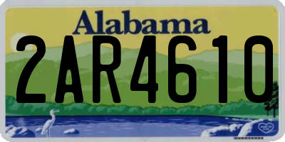 AL license plate 2AR4610