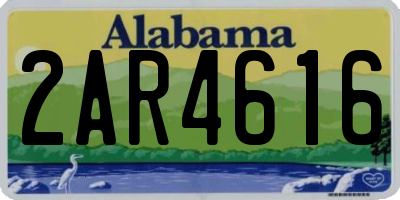 AL license plate 2AR4616