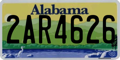 AL license plate 2AR4626