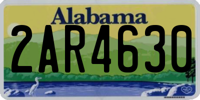 AL license plate 2AR4630
