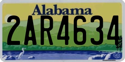 AL license plate 2AR4634