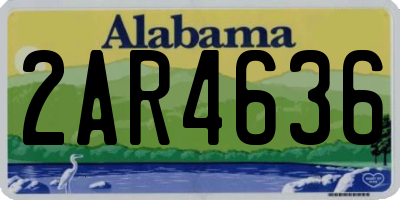 AL license plate 2AR4636