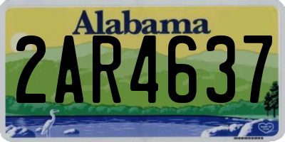 AL license plate 2AR4637