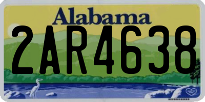 AL license plate 2AR4638