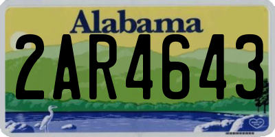 AL license plate 2AR4643