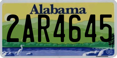 AL license plate 2AR4645