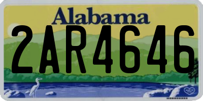 AL license plate 2AR4646