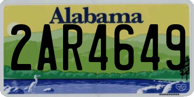 AL license plate 2AR4649