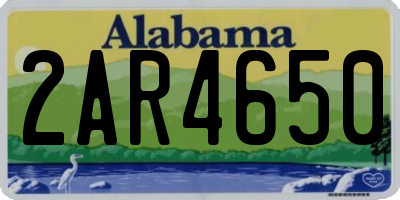 AL license plate 2AR4650