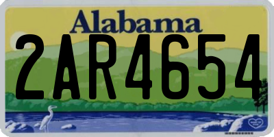 AL license plate 2AR4654
