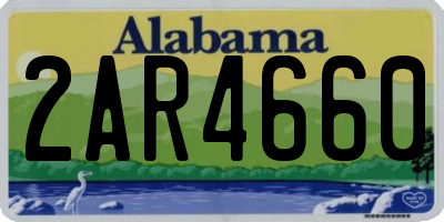 AL license plate 2AR4660