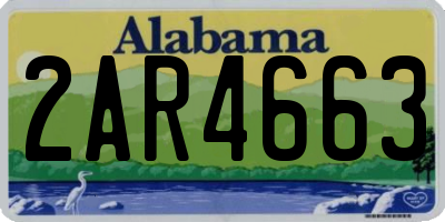 AL license plate 2AR4663