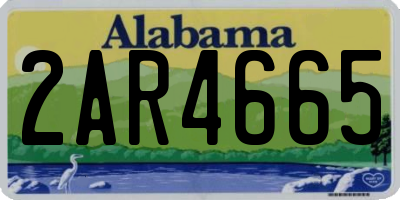 AL license plate 2AR4665