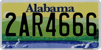 AL license plate 2AR4666