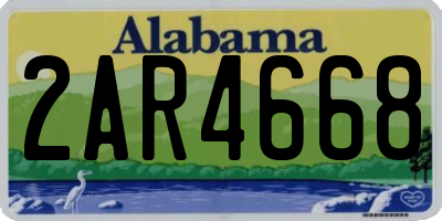 AL license plate 2AR4668