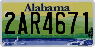 AL license plate 2AR4671
