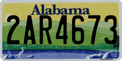 AL license plate 2AR4673