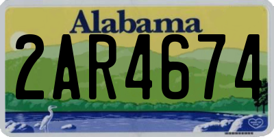 AL license plate 2AR4674