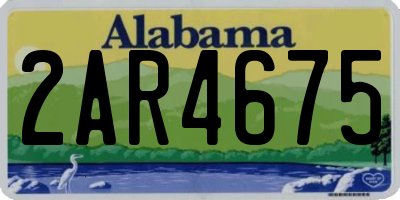 AL license plate 2AR4675