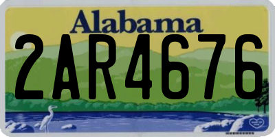 AL license plate 2AR4676