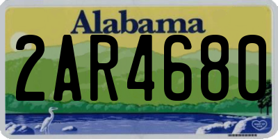 AL license plate 2AR4680