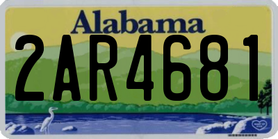 AL license plate 2AR4681