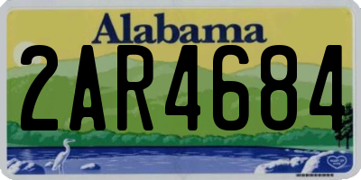 AL license plate 2AR4684