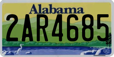 AL license plate 2AR4685