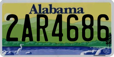 AL license plate 2AR4686