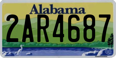 AL license plate 2AR4687