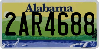 AL license plate 2AR4688
