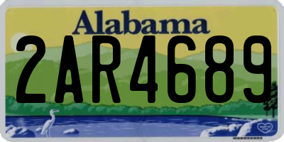 AL license plate 2AR4689