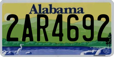 AL license plate 2AR4692